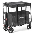 Sekey Bollerwagen Regenschutz für Bollerwagen Faltbar mit Dach, Bollerwagen Zubehör Regenabdeckung aus Hochwertigem Eva-Material, 75 * 50 * 65 cm【Bollerwagen Nicht enthalten】