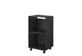 Yamazaki Regal Tower Schallplattenregal 2 Ebenen Metall Aufbewahrung Ständer, - 1-tlg., 2 Ebenen, 4 Rollen, Stellfläche für das Cover der aufgelegten Platte