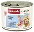 animonda Carny Katzen Nassfutter Huhn & Lachs 6x200g getreidefrei ohne Zucker
