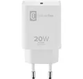 Cellularline Cellularline USB Ladegerät 20 W 1x USB-C® Weiß Schnellladegerät USB-Ladegerät (ACHIPHUSBCPD20WW)
