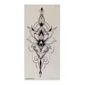 2 x XL Lotus Tattoo -Türkiser Stein - Temporary Body Tattoo - QC911 (2)