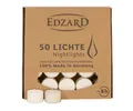 EDZARD 50 Teelichter, weiß (ø 38 mm, 8 Stunden Brenndauer) aus Paraffin, ohne Duft - Nightlights, Teelichte für Teelichtglas, ideal für die Dauerkerze Cornelius von Edzard