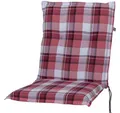 KETTtex Sesselauflage Niederlehner Milano 2396 rot-weiß kariert 102x49x6 cm KETTtex