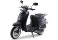 Burnout Motorroller MiniMe 2.0 Mattschwarz, 50 ccm, 25 km/h, Euro 5, Unverwechselbares Retro Design, Mofa