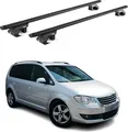 Dachträger Grundtäger für VW Touran 1T 5T 2003-2025 5 tür 90kg Alu Schwarz ABE