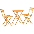 Harbour Housewares 2-Sitzer Sussex Bistro-Set – rund – Orange - Orange
