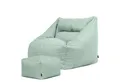 icon Sitzsack Sessel Outdoor mit Hocker „Natalia" (Spar-Set, 1 x Sitzsack-Sessel, 1 x Fußhocker), Sitzsack XXL, Made in Germany, für Erwachsene & Kinder, mit Füllung