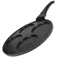 Pfannkuchenpfanne 26 cm für 4 Personen Marmorbeschichtet mit ergonomischem Griff