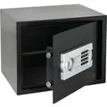 HMF 46123-02 Safe Tresor Zuhause Hotel Büro Möbeltresor Zahlenschloss DIN A4 Dokumente 38x30x30 cm Schwarz
