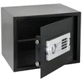HMF Safe Tresor für Zuhause, Hotel oder Büro, Möbeltresor mit Zahlenschloss für DIN A4 Dokumente | 38 x 30 x 30 cm | Schwarz