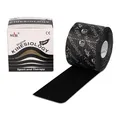 Nasara Original Kinesiologie Physio Tape für Sport und Medizin, Rollengröße 5cm x 5m, Schwarz
