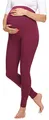 Merry Style Damen Lange Umstandsleggings aus Viskose MS10-297 (Weinrot, XL)