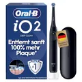 Oral-B iO Series 2 Elektrische Zahnbürste/Electric Toothbrush, 1 Aufsteckbürste, 3 Putzmodi für Zahnpflege, Magnet-Technologie, Reise-Etui, Designed by Braun, Night Black