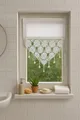 Fenstervorhang aus Baumwolle handgehäkelte Spitze – Vintage-Look B x H 35x45 cm