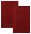 Betz Badematte 2 Stück Badvorleger Premium Badteppich Größe 50x70 cm, unbeschichtet, beidseitig nutzbar, beidseitig nutzbar, Baumwolle, Qualität 650g/m²