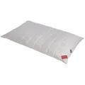 Hefel Naturhaarkissen Pure Bio Wool, Füllung: 100% Wolle (Schurwollnoppen kbT), Bezug: Baumwolle (Bio), Seitenschläfer, Rückenschläfer, Bauchschläfer, Füllung variabel weiß 40 cm x 80 cm