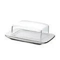 WMF Butterdose  Loft , silber , Edelstahl,Kunststoff , Maße (cm): B: 9