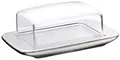 WMF loft Brunch Butterdose Edelstahl 11,5 x 16,8 cm, mit Kunststoffhaube, Butter Dose Cromargan Edelstahl mattiert, spülmaschinengeeignet
