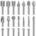 Holzschnitzerei Bohrer Set für Rotary Tool, 20 Stück HSS-Drehfräser-Set, Frässtifte für Heimwerker, Holzarbeiten, Schnitzen, Gravieren, Bohren – 3 mm Schaft