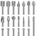 Holzschnitzerei Bohrer Set für Rotary Tool, 20 Stück HSS-Drehfräser-Set