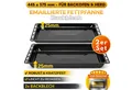 ICQN Backblech 445 x 375 x 25 mm, Emaille, (2-St), Passend für Whirlpool, Ignis, Bauknecht, Indesit, Algor, Neckermann