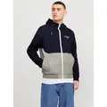 Jack & Jones Blouson JJERUSH mit Kapuze Kunstfaser, regular fit blau L (52)