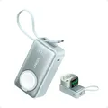 Anker MagGo Powerbank für Apple Watch, offiziell Zertifiziert, 10.000mAh kompaktes Akkupack mit integriertem USB-C-Kabel, 35W Max., für iPhone 17/16/15 Serie, Samsung, iPad, AirPods und mehr