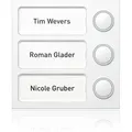 Ritto 1875370 Portier Tastenmodul für 3 Wohneinheiten, weiß