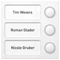 Schneider Electric Ritto Portier Tastenmodul, Klingeltasten, 3 Wohneinheiten, Weiss, Artikelnummer 1875370