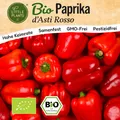 Paprika Samen (BIO) - 10 Samen Gemüsesamen Paprikasamen dAsti Rosso Blockpaprika