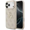 CG MOBILE Guess 4G Groß 4G Klassiker Logo Hülle für iPhone 17 Pro Max (Pink/Gold)