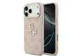 Guess Handyhülle GUESS Case für iPhone 17 Pro Max Metal Logo Gold Hülle Cover Rosa