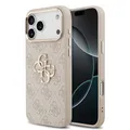 GUESS Case für iPhone 17 Pro Max Metal Logo Gold Hülle Cover Rosa