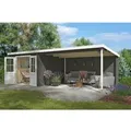 Lasita Gartenhaus St Louis 681 cm x 292 cm Grau-Grün