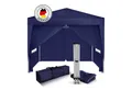 Kronenburg Partyzelt Faltpavillon 2x2 m wasserdicht - Partyzelt stabil, UV-Schutz 50+, mit 4 Seitenteilen, Wetterfester Schutz, Leichter Aufbau, Inklusive Tragetasche & Zubehör