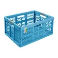 keeeper Stabile Klappbox mit Soft-Touch Griffen 54 x 37 x 28 cm, 45 l, Ben blue