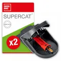 SWISSINNO Mausefalle PRO SuperCat - Tiergezielte Beseitigung - Effizient + Wiederverwendbar mit Erdnussbutter-Köder - Sofortiges Fangen + Töten - 2 Fallen