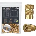 Ruthex M6 Gewindeeinsatz - 25 Stück RX-M6x12.7 Gewindebuchsen aus Messing (M6) (GE-M6x127-002)