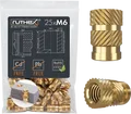 RX-M6X12,7 - 3D Druck, Gewindeeinsätze, M6x12,7, 25 Stück