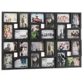 Relaxdays Bilderrahmen Collagen 24 Bilder Schwarz