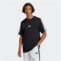 adidas Sportswear T-Shirt M 3S SJ T B sportlicher Stil, mit 3-Streifen-Design, aufgesticktes Logo schwarz S (44/46)