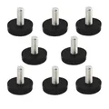 Haushalt Schreibtisch Gleiten Ausgleichsfuß M6x15mm Gewinde Schwarz 8Stück