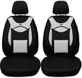 BREMER SITZBEZÜGE Autositzbezug für Toyota Avensis T22 Bj 1998-02 (D108), Set, 2-tlg., Schonbezüge Sitzbezüge Fahrer und Beifahrer, in Schwarz/Weiß