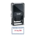 Printy 4750/L7 Datumstempel mit Text GEBUCHT, Selbstfärber, Abdruckfarbe blau...