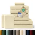 Blumtal Premium Frottier Handtücher Set 10 teilig 100% Baumwolle - Oeko-TEX zert. Badetuch 2X (70x140 cm) + Handtuch 4X (50x100 cm) + Gästehandtuch 2X (30x30 cm) + Waschlappen 2X (15x20 cm) - Beige