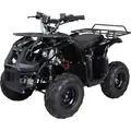 Elektro-Kinderquad S-8 - ATV - 1000 Watt - Scheiben-/Trommelbremsen - 2 Stufen drosselbar - Bis 20 km/h - Ab 8 Jahre - Bis 80 kg (Schwarz) - Schwarz