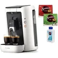 Philips Senseo Kaffeepadmaschine Maestro CSA260/10, mit drei Kaffee-Einstellungen, aus 80% rec. Plastik, Memo-Funktion, inkl. Gratis-Zugabe, Wert 14€ UVP weiß