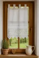 HOSSNER - ART OF HOME DECO Scheibengardine 30x45 cm (1 St), Schlaufen, blickdicht, Baumwolle, Vintage, Romantische Stickerei
