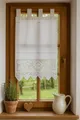 Fenstervorhang Baumwolle handgehäkelte Spitze – Vintage-Look BxH 30x45 cm