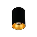 EDO ZAMA Aufbaustrahler GU10 Rund Ø85mm Schwarz/Gold Deckenleuchte IP20